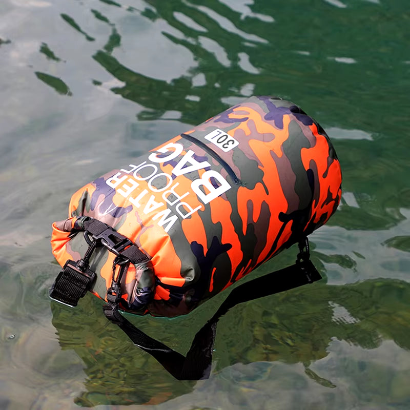 30L 15L Waterproof Dry Bags with Wet Separation Pocket Backpack for Kayaking Boating Swimming Outdoor Sports Bag XAZ9