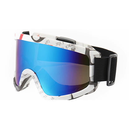 Large Frame Ski Goggles with Colorful Lens Anti-Collision Anti-Glare Lens Outdoor Sport Snow Snowboard for Snowboarding Skiing