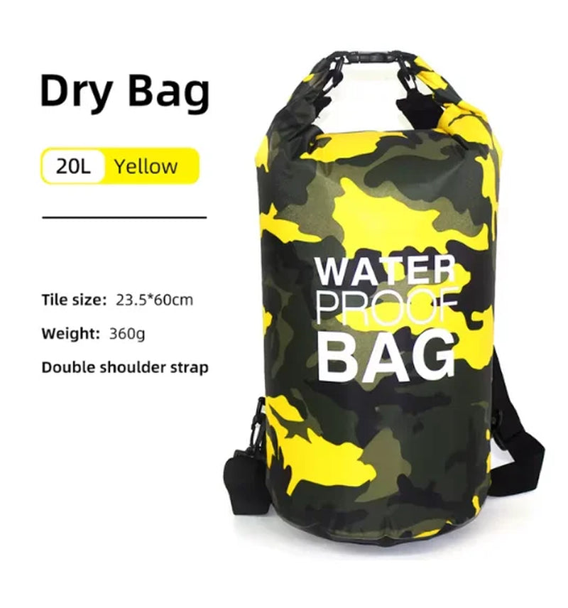 30L 15L Waterproof Dry Bags with Wet Separation Pocket Backpack for Kayaking Boating Swimming Outdoor Sports Bag XAZ9