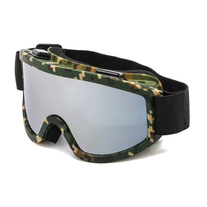 Large Frame Ski Goggles with Colorful Lens Anti-Collision Anti-Glare Lens Outdoor Sport Snow Snowboard for Snowboarding Skiing