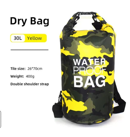 30L 15L Waterproof Dry Bags with Wet Separation Pocket Backpack for Kayaking Boating Swimming Outdoor Sports Bag XAZ9